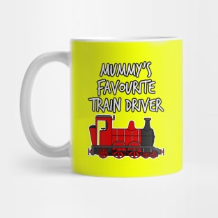 Mummy's Favourite Train Driver Kids Steam Engine (Red) Mug